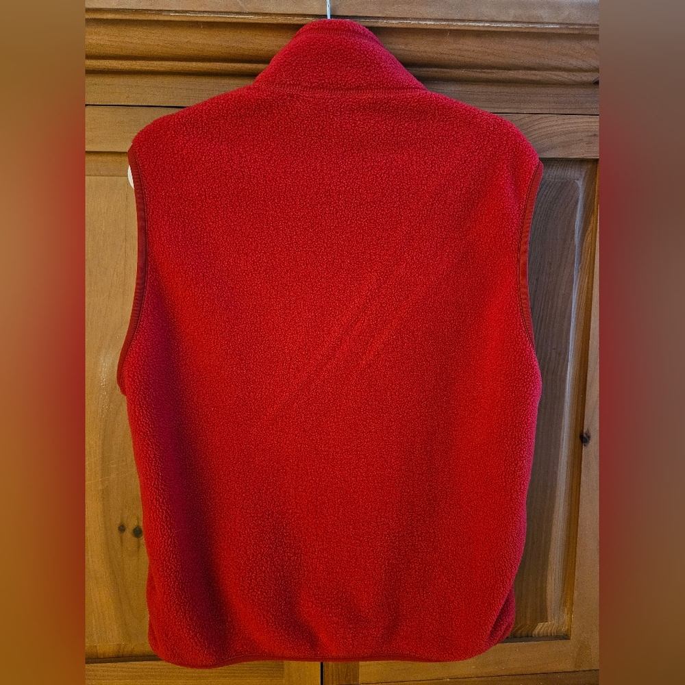 VINTAGE 70's PATAGONIA SYNCHILLA VEST STYLE 25182 WOMENS MEDIUM RED ZIP UP - Picture 8 of 15